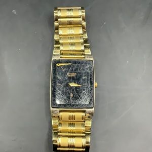 Citizen Tank Style Dress Watch with Black Dial